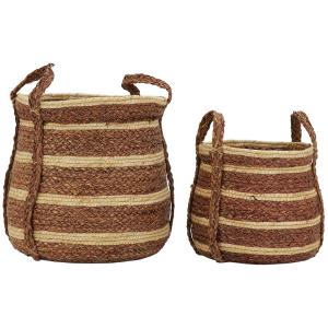 Photo JCP464S : Cache-pots en mais et jonc