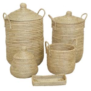 Photo KLI375S : Set of 5 seagrass storage baskets