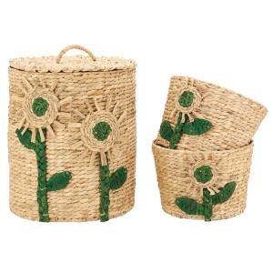 Photo KLI377S : Set of 3 hyacinth baskets 