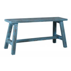 Photo MBC1450 : Banc en acajou bleu antique