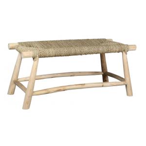 Photo MBC1470 : Solid teak and seagrass bench