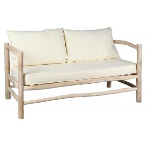 Photo MCA1440C : Natural teak branches Arthur two seater sofa