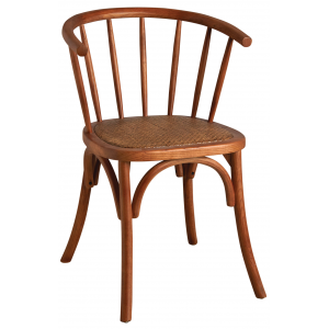 Photo MCH1610 : Rattan and beechwood chair with round back