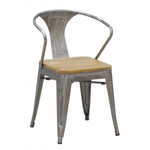 Photo MCH1830 : Brushed steel chair
