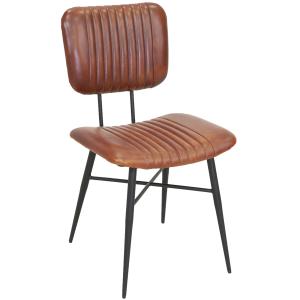 Photo MCH1950 : Leather and metal chair 