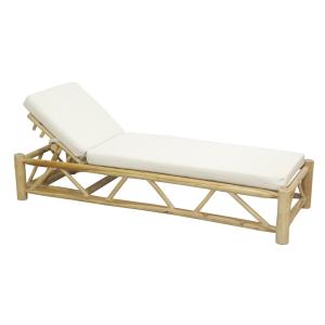 Photo MCL1150C : Sun lounger in natural teak wood