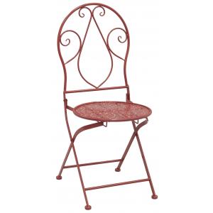 Photo MCT1260 : Red metal folding chair