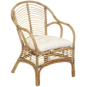 Photo MFA2620C : Fauteuil en rotin marron