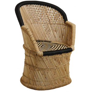 Photo MFA3000 : Natural and black reed armchair