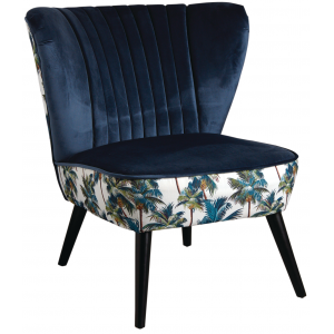 Photo MFA3080C : Fauteuil en velours et coton