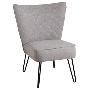 Photo MFA3090C : Fauteuil en polyester gris et métal