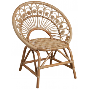 Photo MFA3150 : Fauteuil pétale en rotin naturel