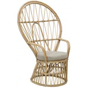 Photo MFA3680C : Patinated rattan armchair