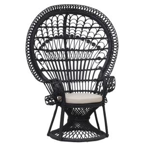 Photo MFA3790C : Black rattan Emmanuelle armchair