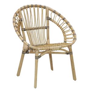 Photo MFA3850 : Round armchair in natural rattan