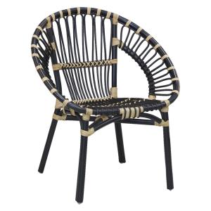 Photo MFA3860 : Black rattan chair