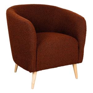 Photo MFA4020 : Brown teddy fabric armchair
