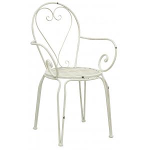 Photo MFT1352 : White metal armchair