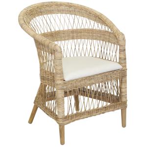 Photo MFT1390C : Armchair in teak and rattan