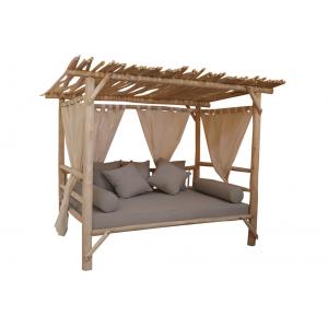 Photo MLI1320C : Big outdoor bed in natureal teak