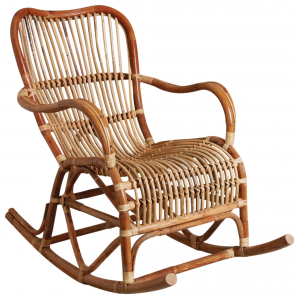 Photo MRO1200 : Rocking chair en rotin brut