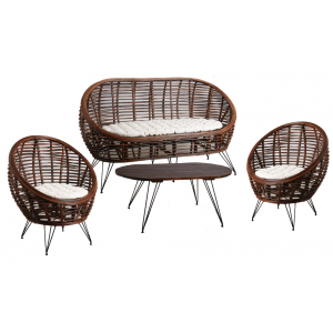 Photo MSA150SC : Croco rattan lounge suites 