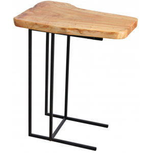 Photo MTB1560 : Table d'appoint en bois brut et métal