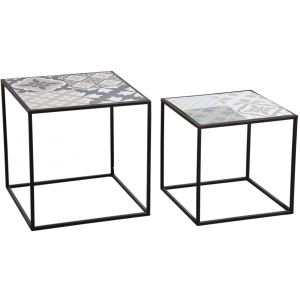 Photo MTB164S : Black metal tables