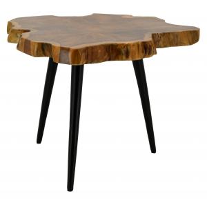 Photo MTB1750 : Natural teak and metal coffee table