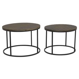 Photo MTB189S : Metal and wooden coffee tables