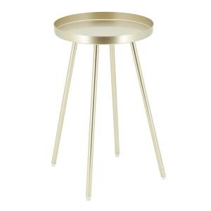 Photo MTB1970 : Round golden metal side table 