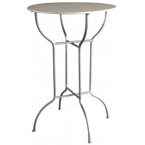 Photo MTT1271 : Antic grey lacquered metal bar table