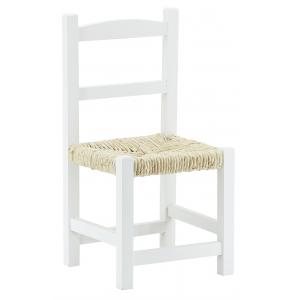 Photo NCE1270 : White stained wood children's chair