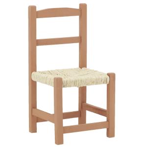 Photo NCE1320 : Chaise enfant en bois terracotta