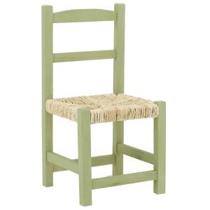 Photo NCE1330 : Chaise enfant en bois vert