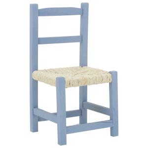 Photo NCE1340 : Chaise enfant en bois bleu-gris