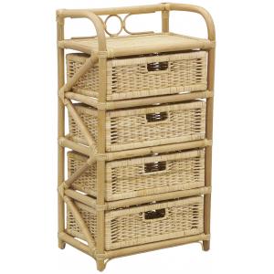 Photo NCM1090 : Rattan chest with 4 drawers