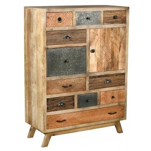 Photo NCM3490 : Mango and metal chests of drawers 