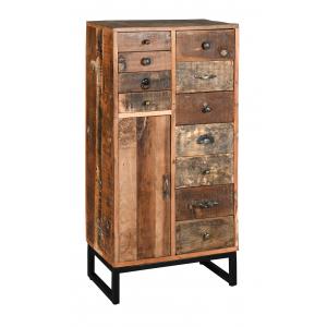 Photo NCM3500 : High recycled wood and metal chest of drawers