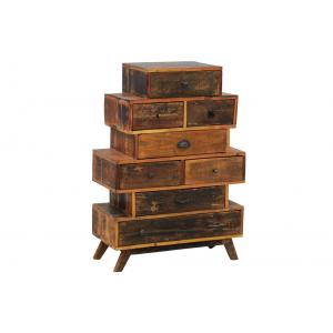 Photo NCM3540 : Recycled wooden and metal chest of drawers