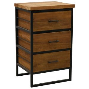 Photo NCM3550 : Recycled wood and metal chest of drawers