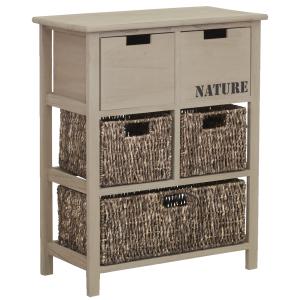 Photo NCM3630 : Cabinet with 2 drawers in color wood