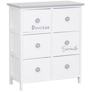 Photo NCM3650 : Commode en Blanc et grise ' Sérénité et douceur'