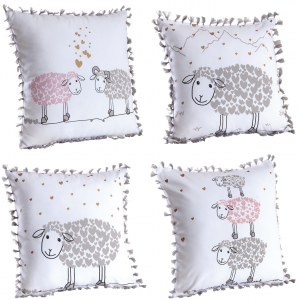 Photo NCO2480 : Coussin en coton Mouton