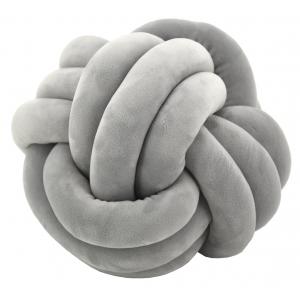 Photo NCO2571 : Coussin noeud en velours gris