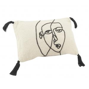 Photo NCO2631 : Coussin en coton Visage