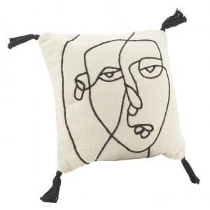 Photo NCO2632 : Cotton cushion with face design