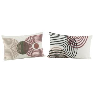 Photo NCO2800 : Coussins brodés en coton