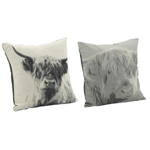 Photo NCO2810 : Cotton cushion with cow design