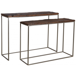 Photo NCS131S : Steel and solid wood console tables